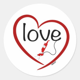 Adesivo Redondo Vacuum Love Classic Round Sticker