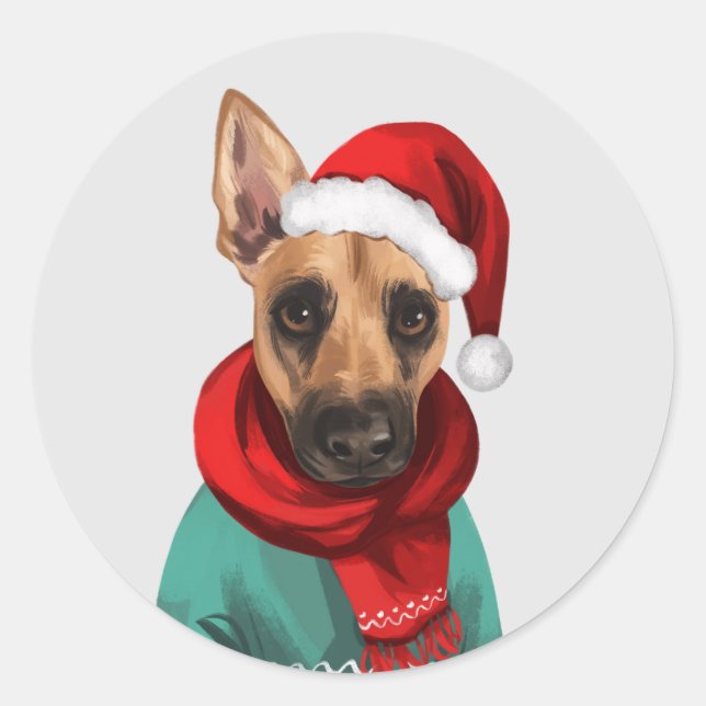 Adesivo Redondo Vaden Jones Cartão de Natal Autocolante (Frente)