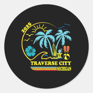 Adesivo Redondo Vaga da Família Traverse City Michigan 2025 Matchi