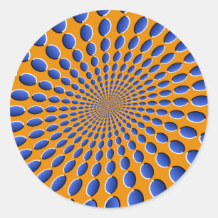 Adesivo Redondo Vagens da ilusão óptica