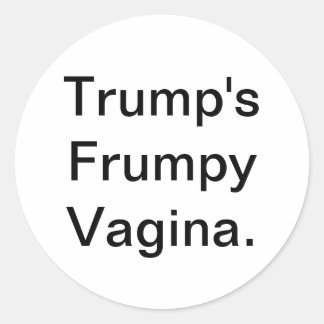 Adesivo Redondo Vagina Enrugada de Trump Hankamer Artjunkhaus Cômi