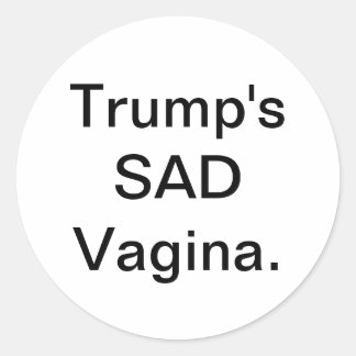 Adesivo Redondo Vagina Triste de Trump Hankamer Artjunkhaus Arte d