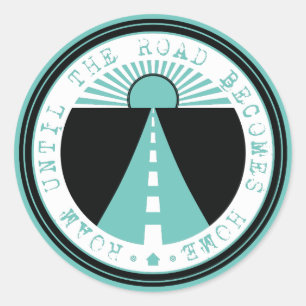 Adesivo Redondo vagueando até a estrada chegar em casa