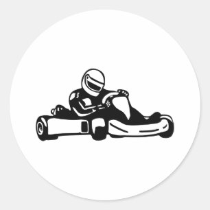 Adesivo Redondo Vai a competência de Kart