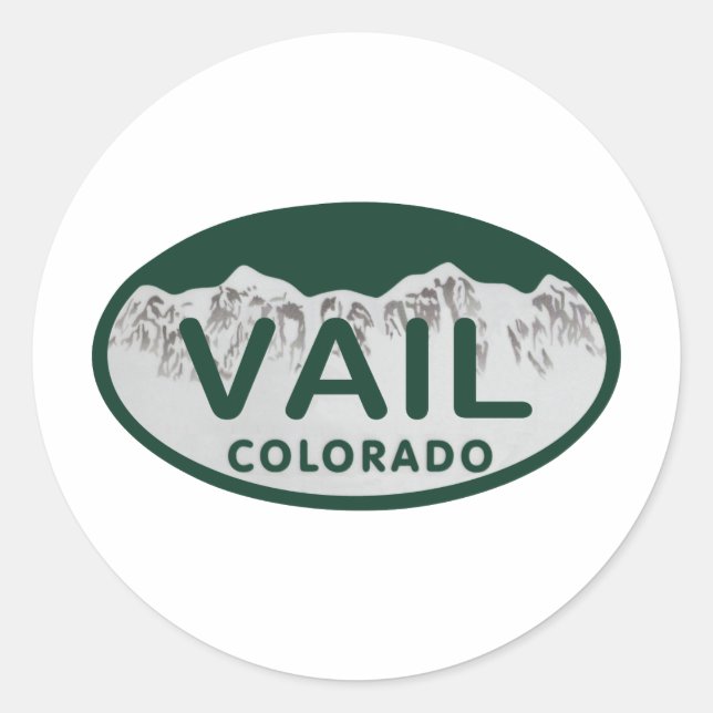 Adesivo Redondo Vail license oval (Frente)