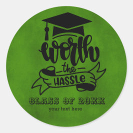 Adesivo Redondo Vale a pena o incômodo - Verde