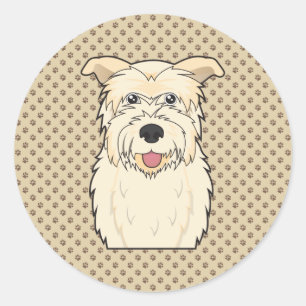 Adesivo Redondo Vale de desenhos animados de Imaal Terrier