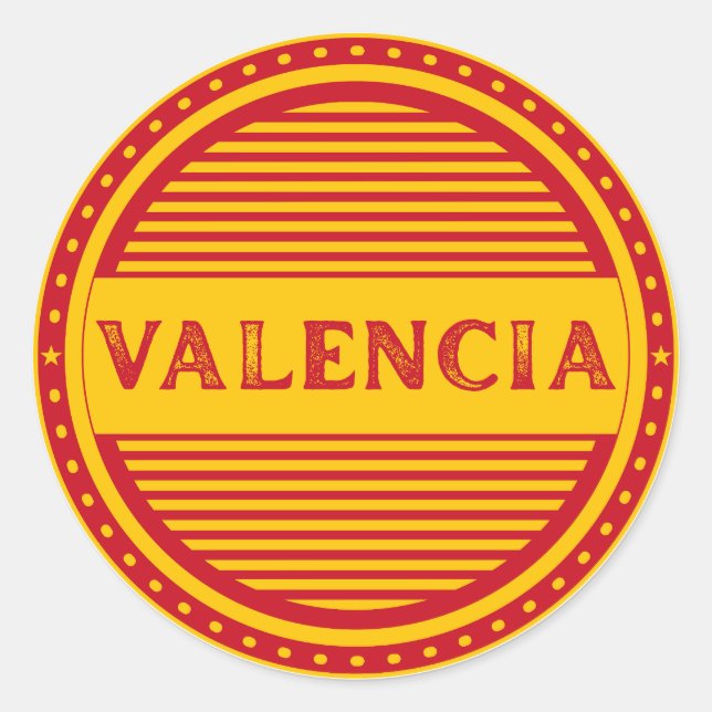 Adesivo Redondo Valencia City Pride Emblem – Spanish Identity (Frente)