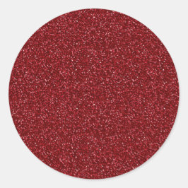 Adesivo Redondo Valentine Classic Trendy Red Glitter