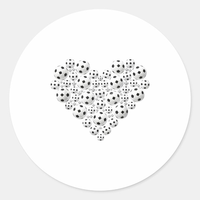 Adesivo Redondo Valentine Soccer Heart Drip Srt Love Valentines Da (Frente)