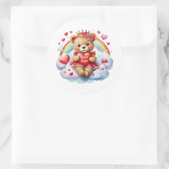 Adesivo Redondo Valentine Teddy Stickers (Bolsa)