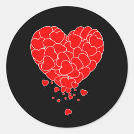 Adesivo Redondo Valentine's Day - Heart Of Hearts