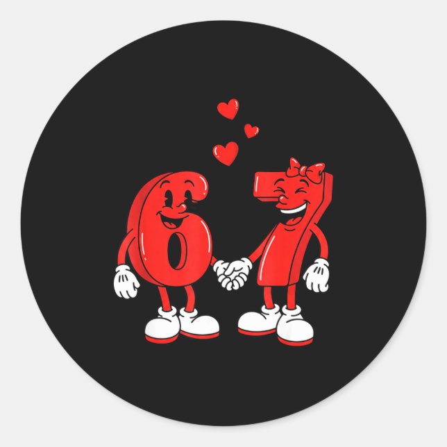 Adesivo Redondo Valentine's Day Six Seven Hearts 6 7 Meme Gen Alph (Frente)
