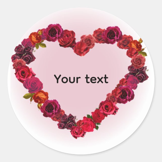 Adesivo Redondo Valentine's day sticker  (Frente)