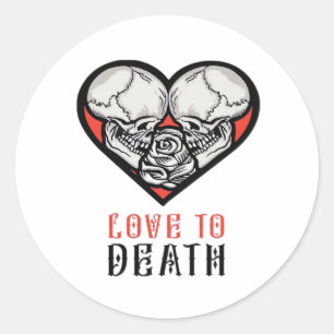 Adesivo Redondo Valentines Estéticos Até que a Morte Nos Separe