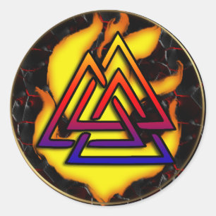 Adesivo Redondo valknut