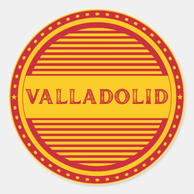 Adesivo Redondo Valladolid City Pride Emblem – Spanish Identity (Frente)