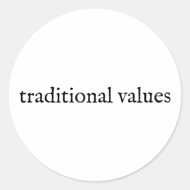 Adesivo Redondo Valores Tradicionais (Frente)