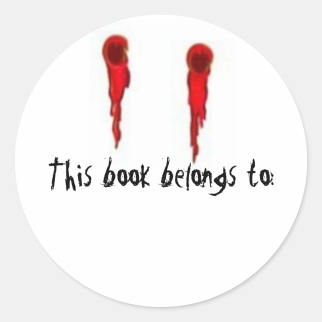 Adesivo Redondo Vamire Bite Book Stick (Frente)