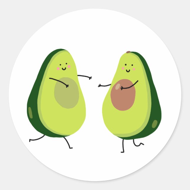 ADESIVO REDONDO VAMOS AVOCUDDLE, AVOCADO DESIGN (Frente)