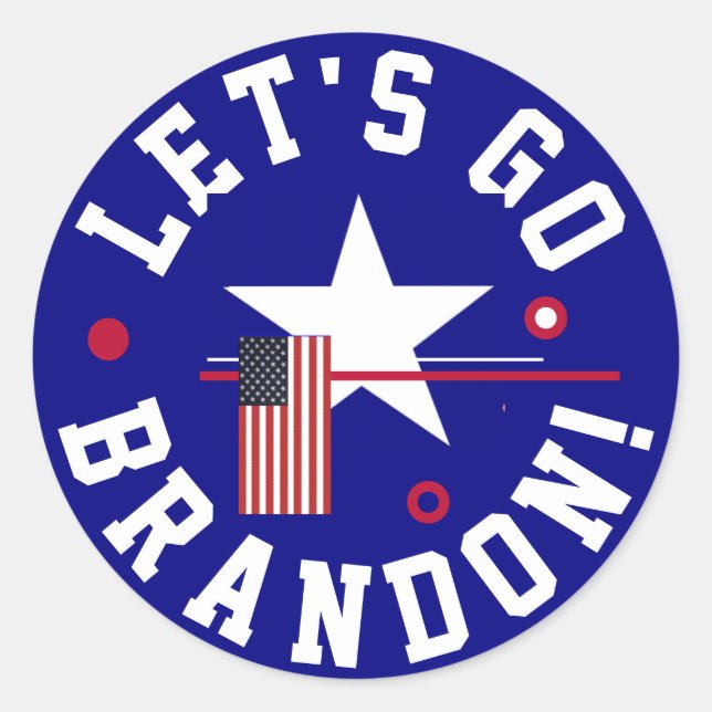 Adesivo Redondo Vamos Brandon Classon Round Sticker (Frente)