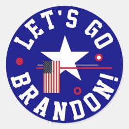 Adesivo Redondo Vamos Brandon Classon Round Sticker