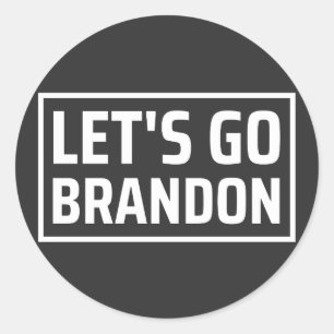 Adesivo Redondo vamos brandon vamos brandon