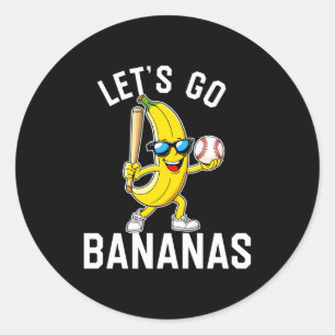 Adesivo Redondo Vamos camiça manga longa de banana