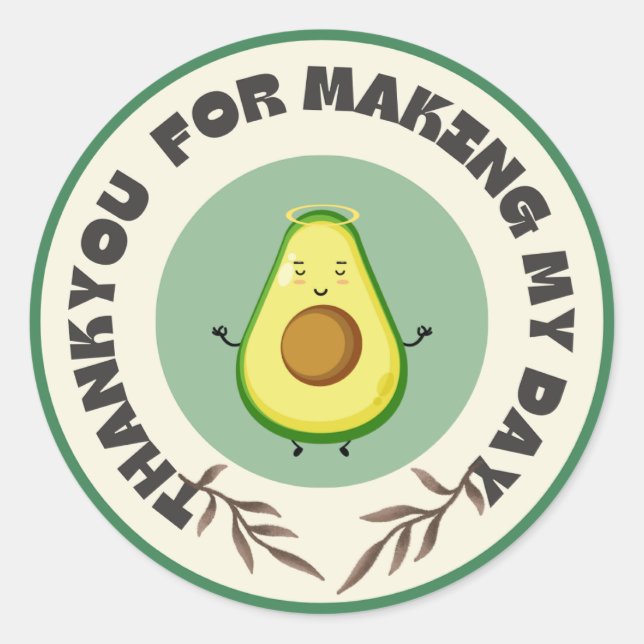 Adesivo Redondo "Vamos Celebrar o Avo! Birthday Bash Sticker" (Frente)