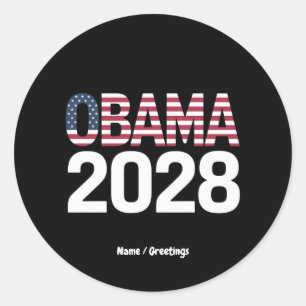 Adesivo Redondo Vamos consertar isso, Obama para o Presidente 2028