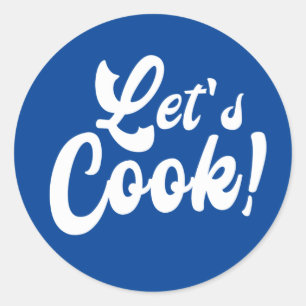 Adesivo Redondo Vamos Cozinhar
