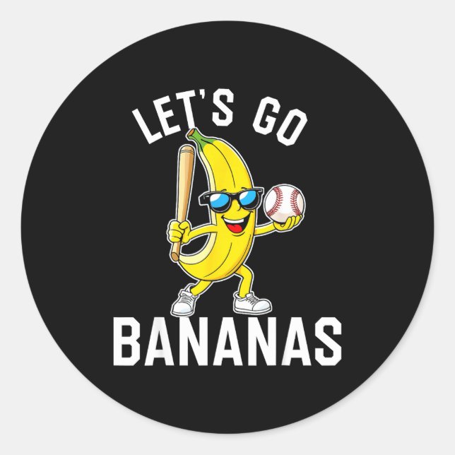 Adesivo Redondo Vamos de banana  (Frente)