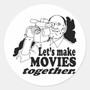 ADESIVO REDONDO VAMOS FAZER FILMES JUNTOS