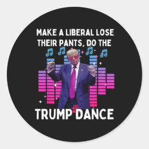 Adesivo Redondo Vamos Fazer O Trump Dance - Família Trump Presente