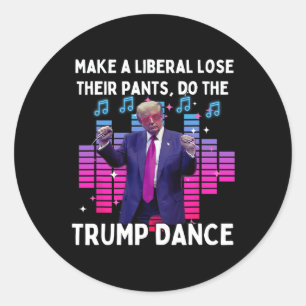 Adesivo Redondo Vamos Fazer O Trump Dance - Família Trump Presente