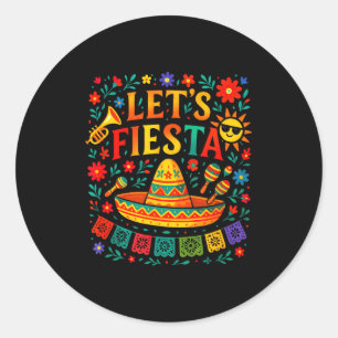 Adesivo Redondo Vamos festejar - cinco de maio festa mexicana