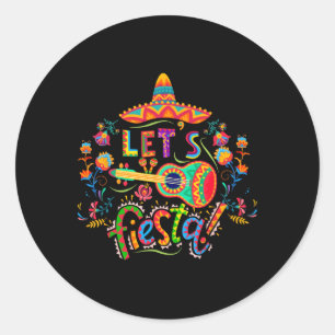 Adesivo Redondo Vamos Festejar Cinco De Mayo Festa Mexicana Taco G