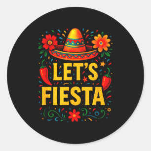 Adesivo Redondo Vamos fiar - cinco de maio diversão de festa
