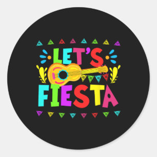 Adesivo Redondo Vamos Fiesta, Partido Cinco Mexicanos De Mayo
