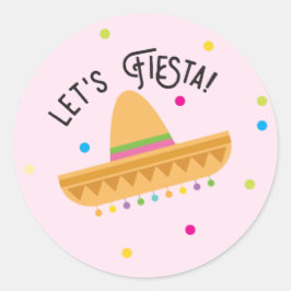 Adesivo Redondo Vamos Fiesta Round Stickers