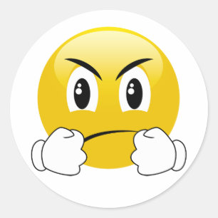 Adesivo Redondo Vamos Fight Puning Emoji Stickers