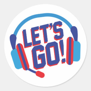 Adesivo Redondo Vamos Gamer Ir! Camiseta