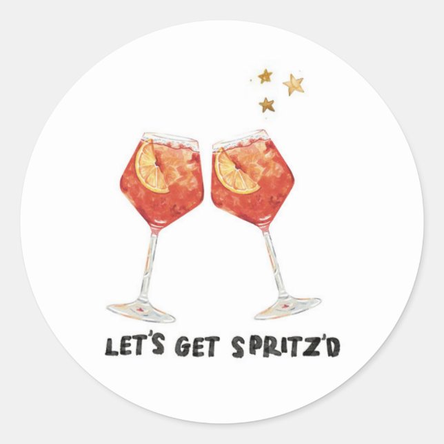 Adesivo Redondo Vamos Get Spritz d Napkins (Frente)