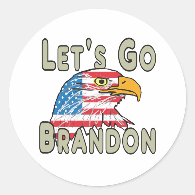 Adesivo Redondo Vamos Go Brandon (Frente)