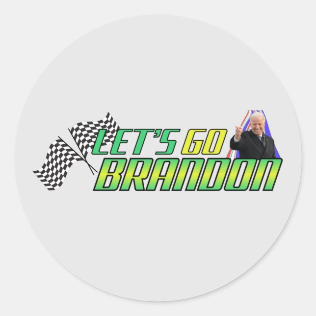 Adesivo Redondo Vamos Go Brandon (Frente)