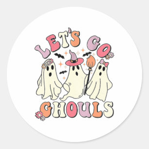 Adesivo Redondo Vamos Go Ghouls Halloween Ghost