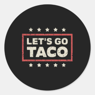 Adesivo Redondo Vamos Go Taco