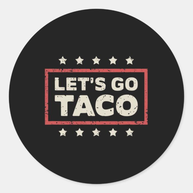 Adesivo Redondo Vamos Go Taco (Frente)