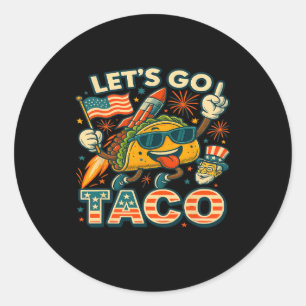 Adesivo Redondo Vamos Go Taco 42