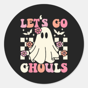 Adesivo Redondo Vamos Ir Ghouls Halloween Ghost Costume Retro Groo
